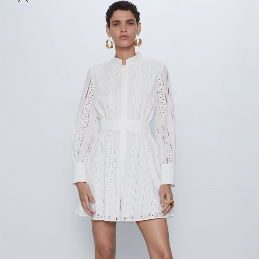 ISO Zara embroidered mini dress size XS!!